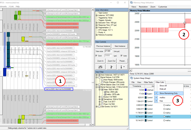 Tracealyzer 3.1 memory Leak Detection Tracealyzer 3.1 memory Leak Detection